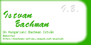 istvan bachman business card